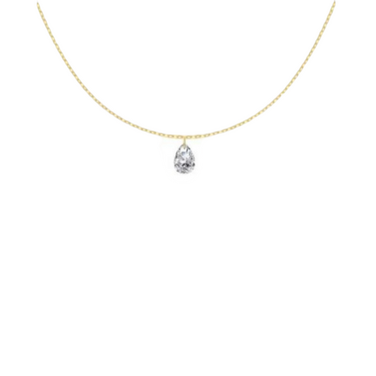 Pear Stone Pendant Necklace