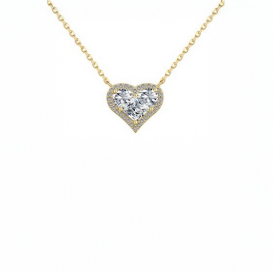 Gold Heart Pendant Necklace