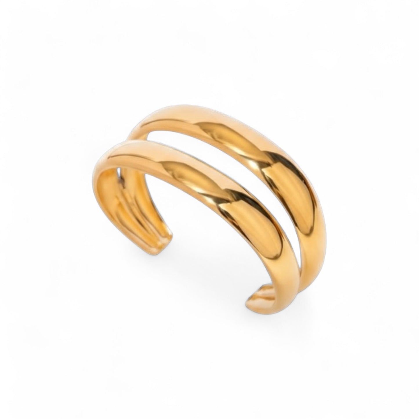 Gold Double Band Bangle