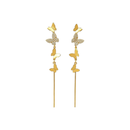 Butterfly Chain Drop Earrings