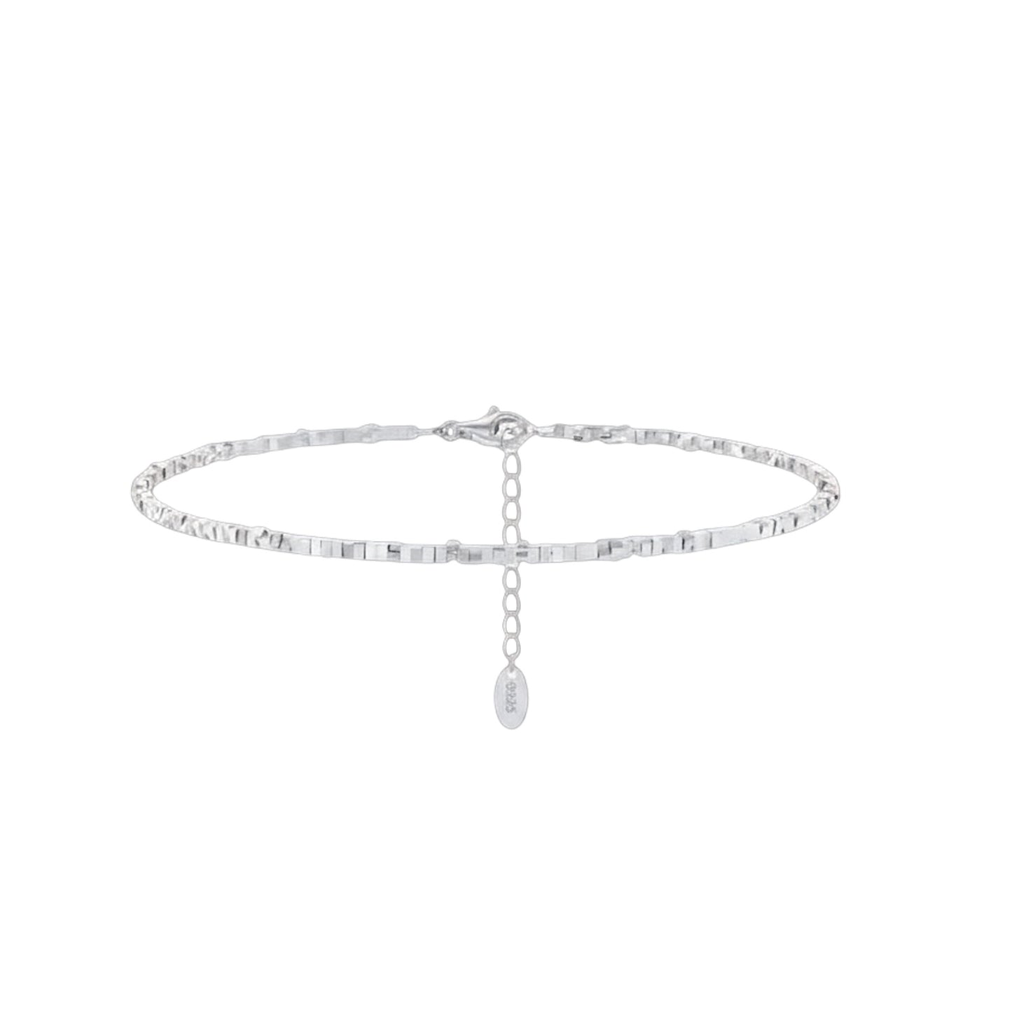 Silver Glimmer Anklet