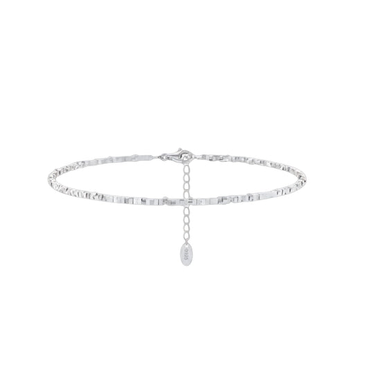 Silver Glimmer Anklet