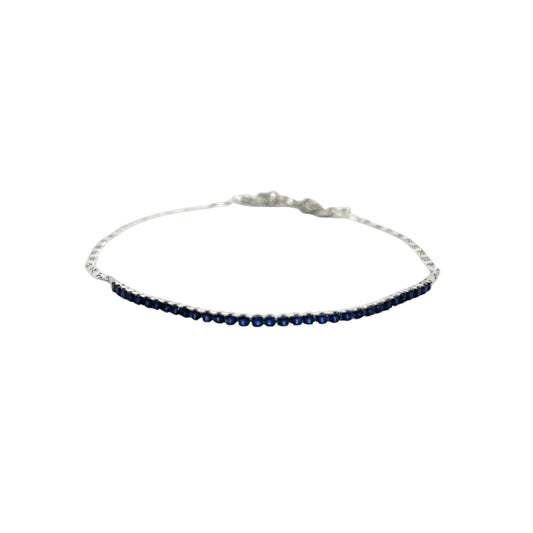 Blue Stone Silver Anklet