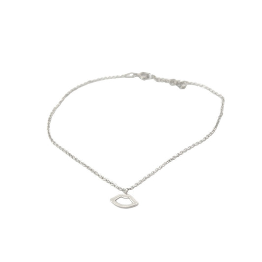 Silver Lip Charm Anklet