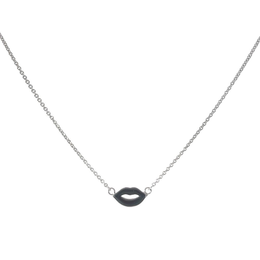 Black Lips Necklace