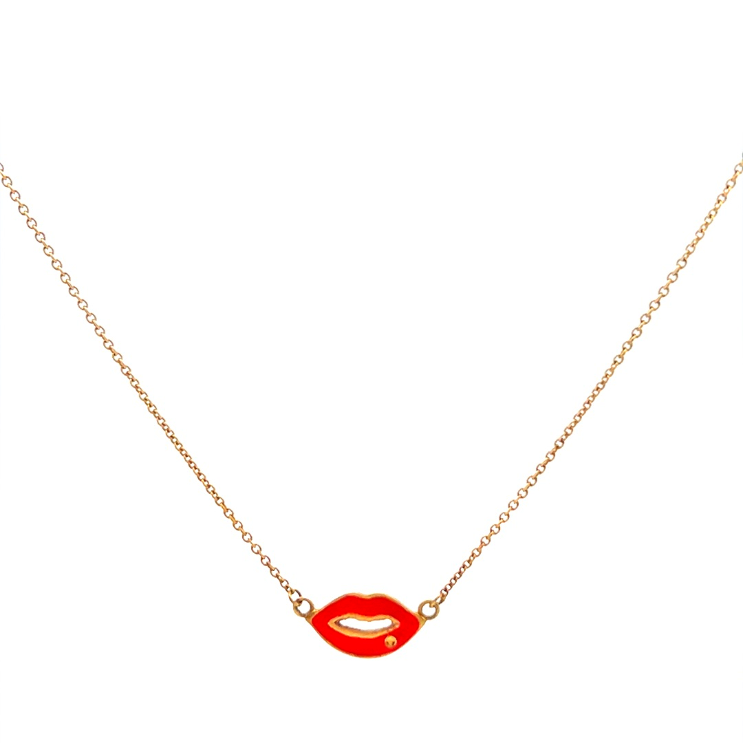 Red Lips Necklace