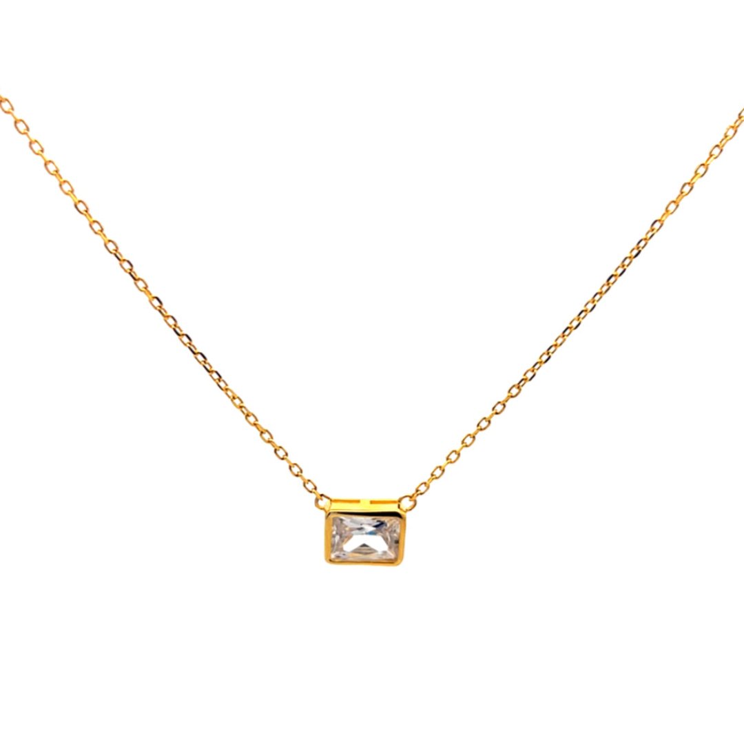 Golden Zirconia Necklace