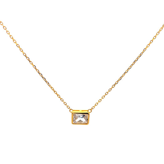 Golden Zirconia Necklace