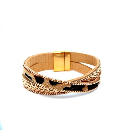 Leopard Gold Chain Bracelet