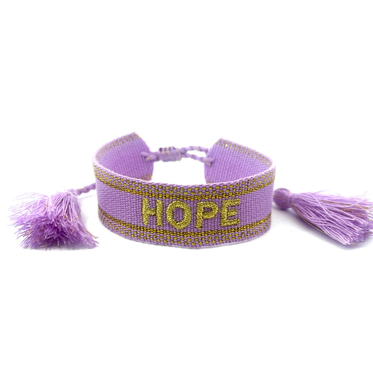 Purple and Gold HOPE Bracelet