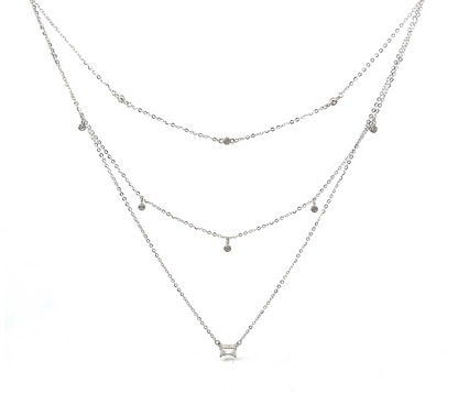 Triple Layered Sparkle Necklace