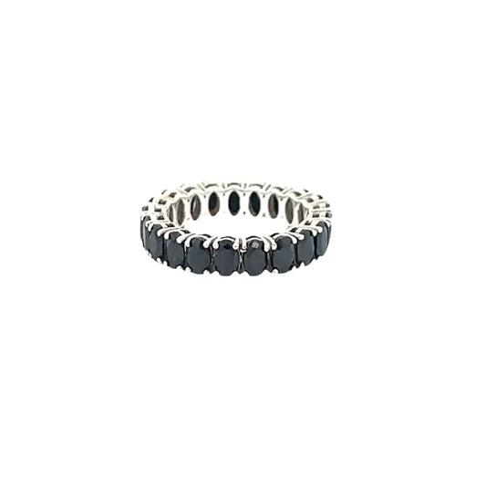 Black Oval Eternity Ring Rings