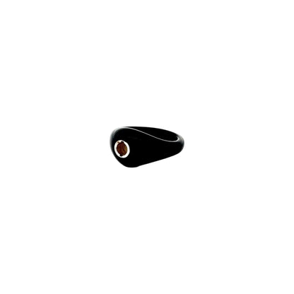 Black resin ring base designed for interchangeable ScanJewels with a sleek finish