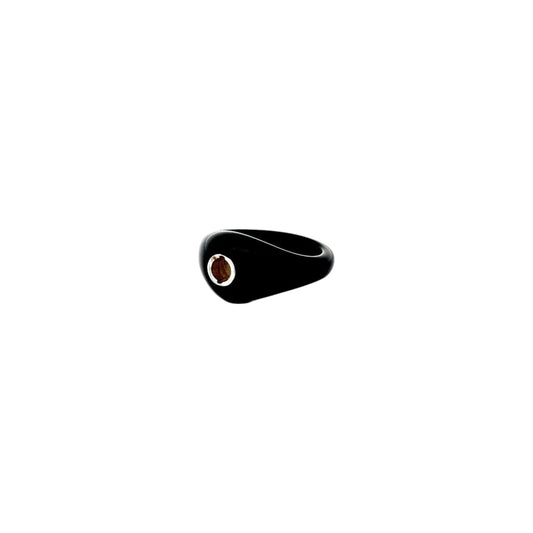 Black resin ring base designed for interchangeable ScanJewels with a sleek finish