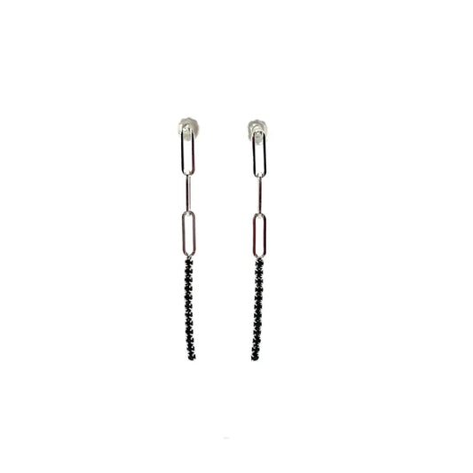 Black Stone Drop Earrings Earrings
