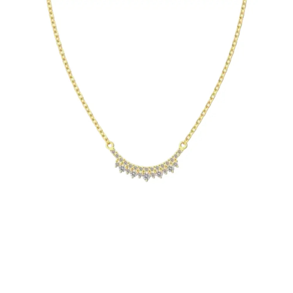 Cluster Curve Necklace Gold Necklaces