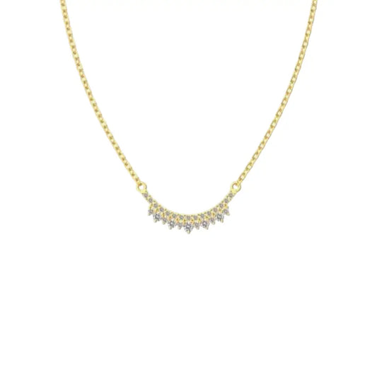 Cluster Curve Necklace Gold Necklaces