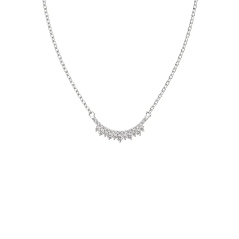 Cluster Curve Necklace Silver Necklaces