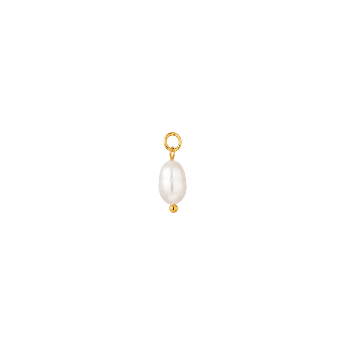 Scandal Kiss Faux Pearl Charm with pearl drop and 18ct Gold plated stainless steel detailing