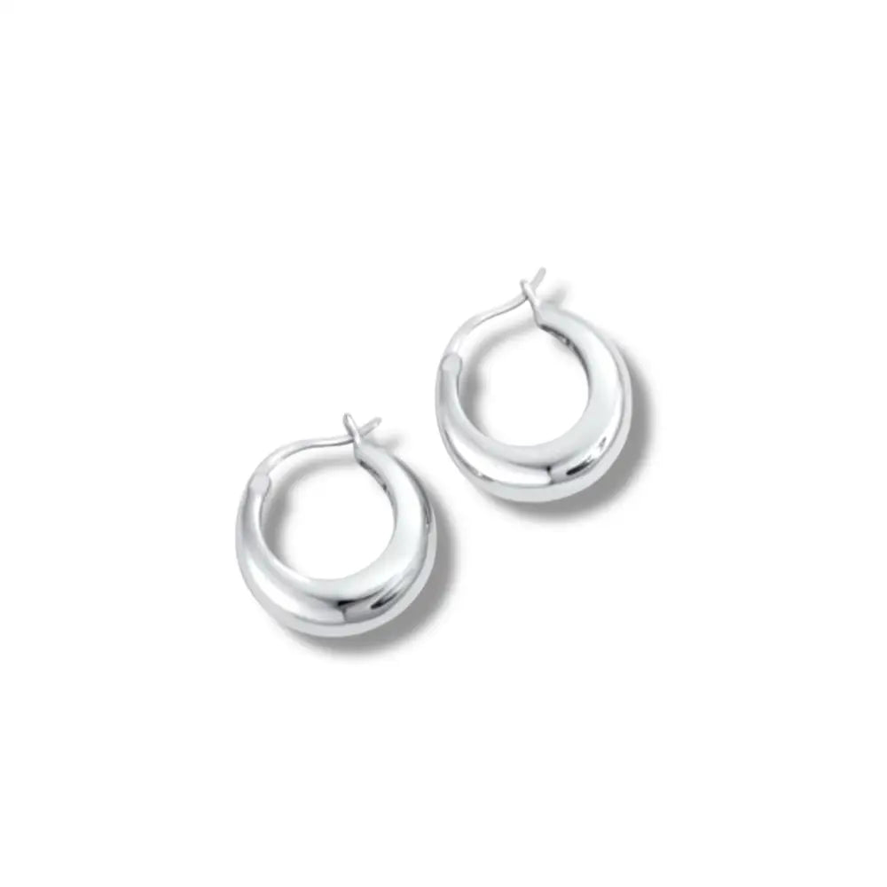 Gloss Dome Hoops Earrings