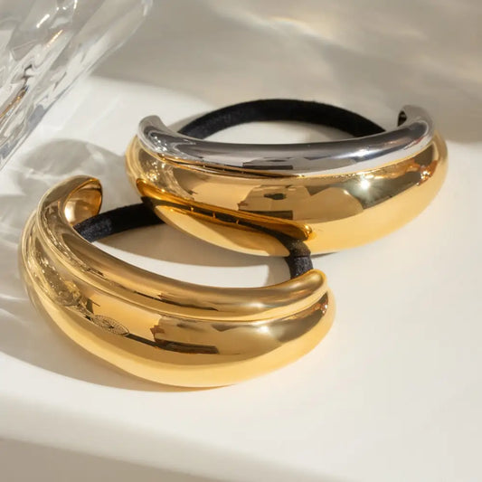 Gold and Silver Curve Hair Cuff Gold Hair Jewels