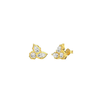 Gold Cluster Stud Earrings Earrings