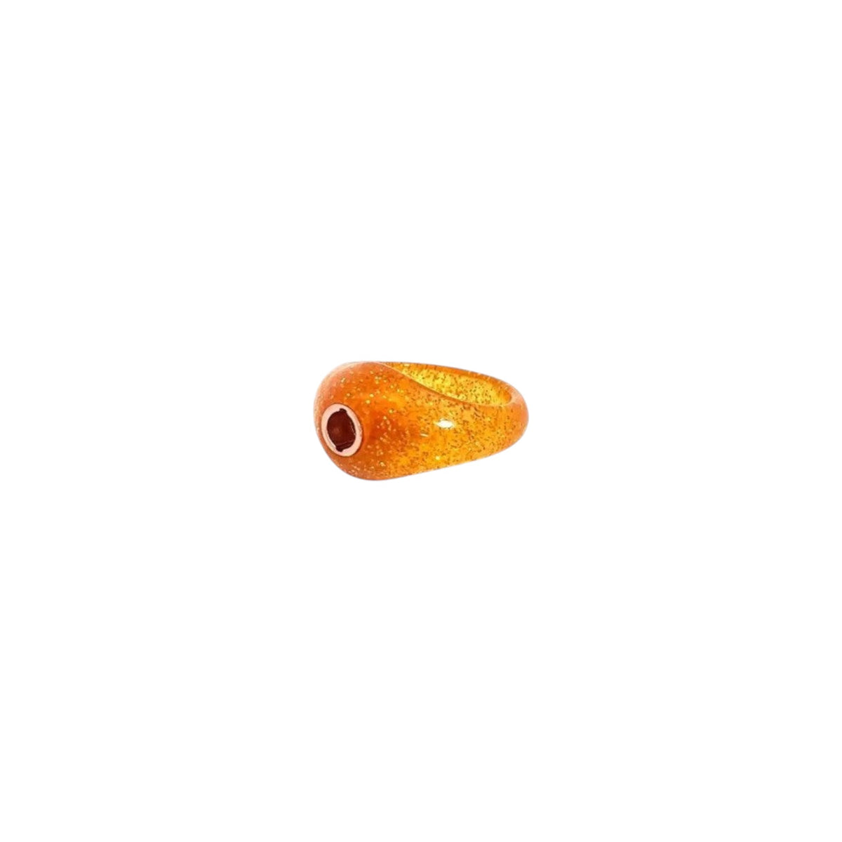 Scandal Kiss Gold Glitter Signature Ring Base in resin designed for interchangeable ScanJewels