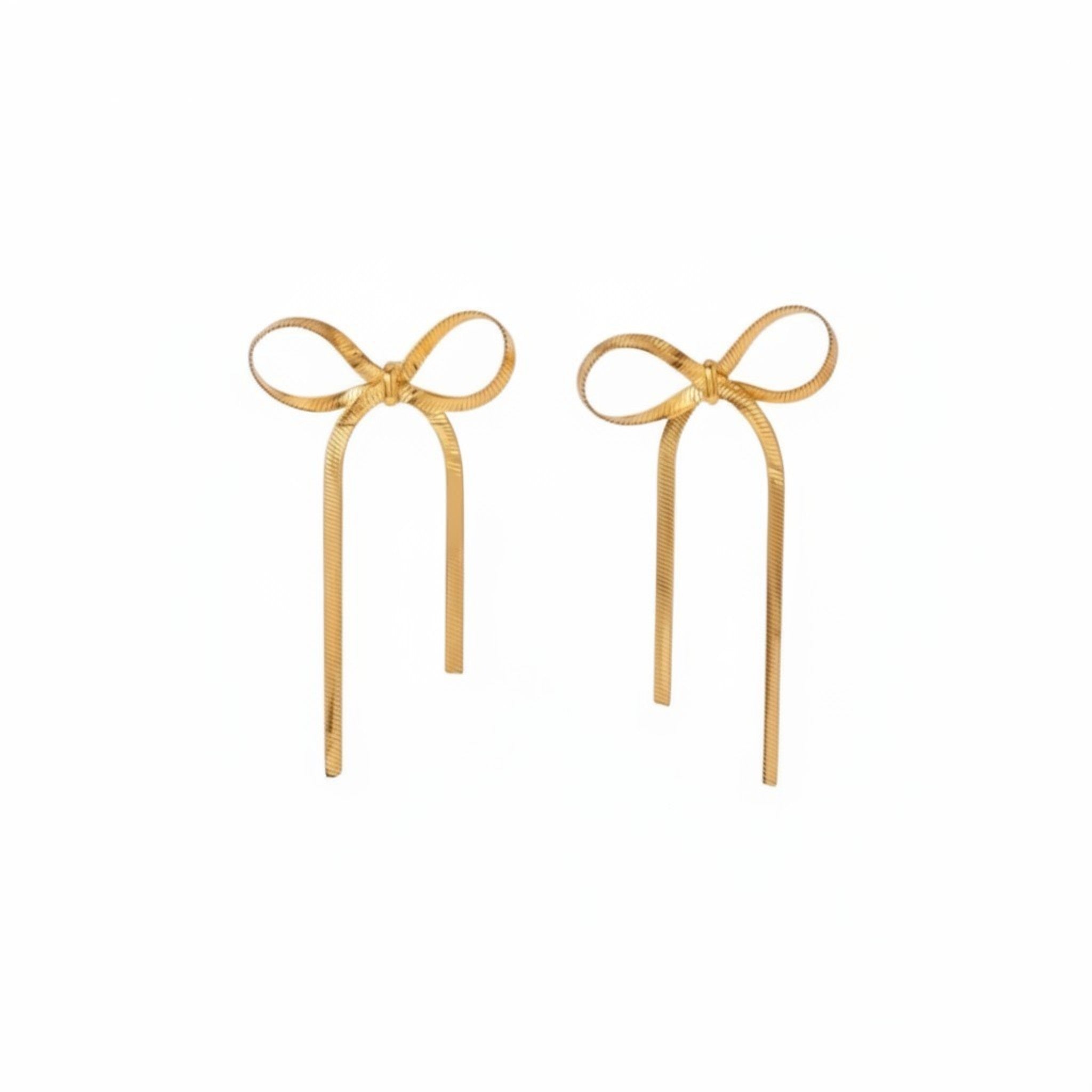 Long Bow Ribbon Studs | Scandal Kiss