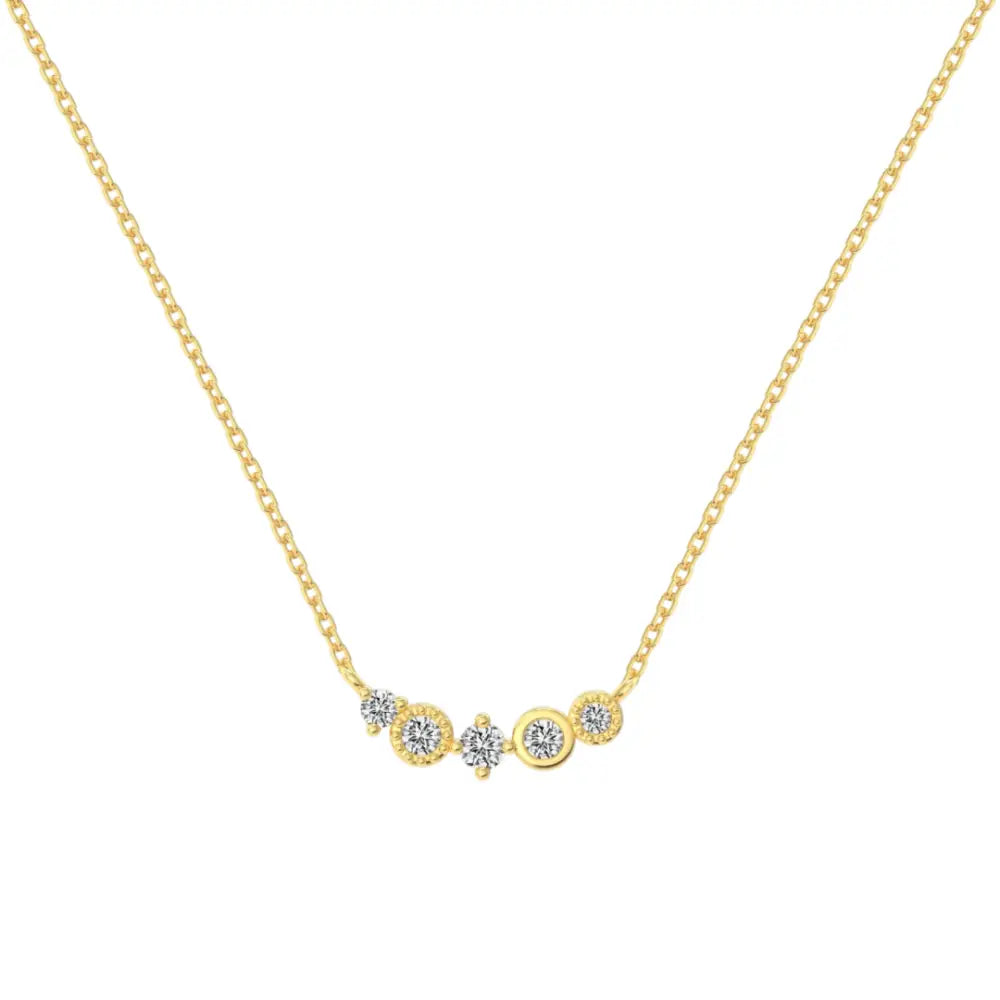 Gold Shimmer Curve Necklace Necklaces