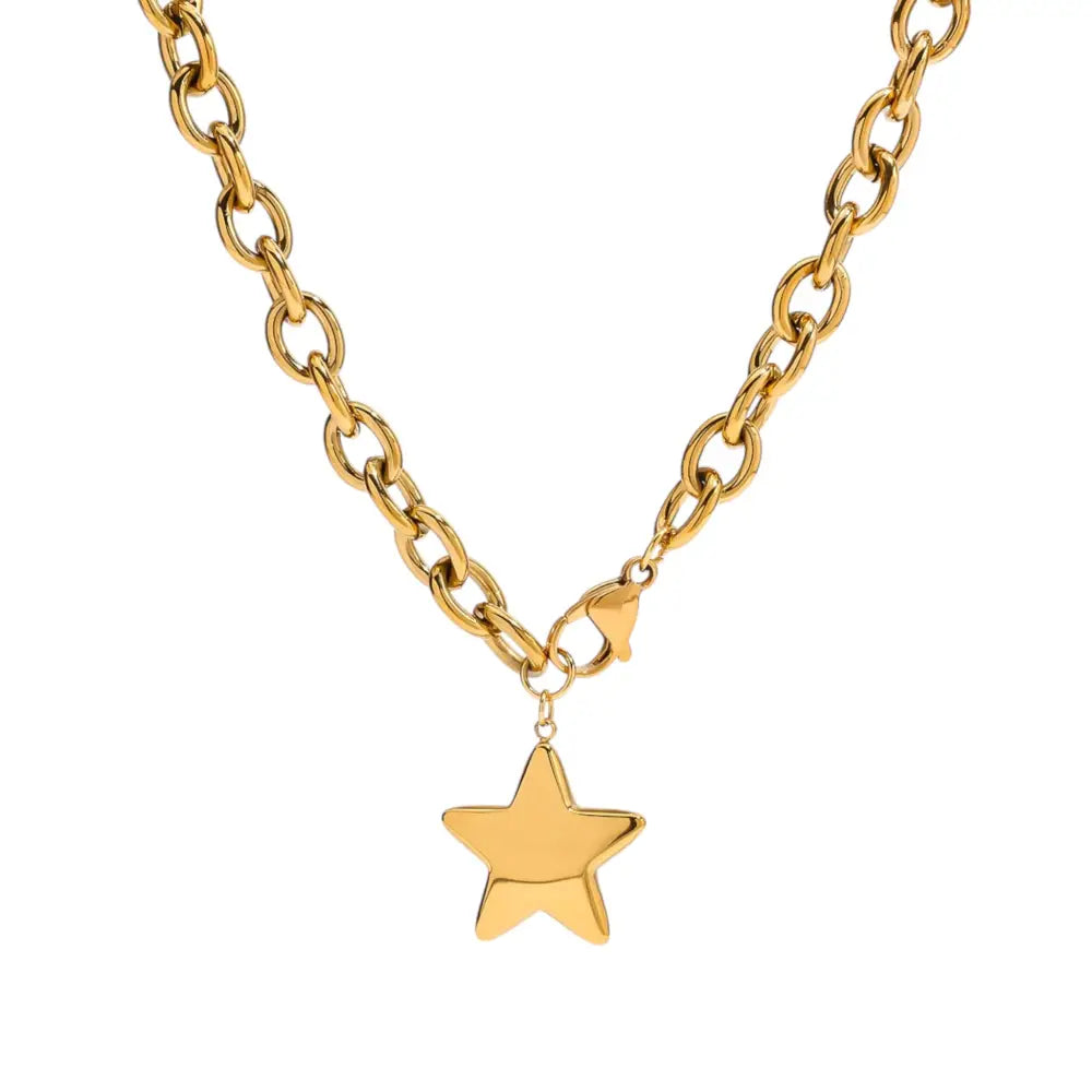 Gold Star Charm Necklace Necklaces