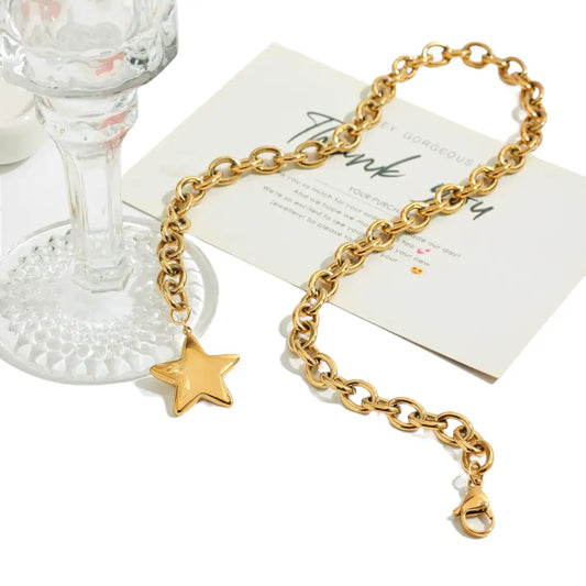Gold Star Charm Necklace Necklaces
