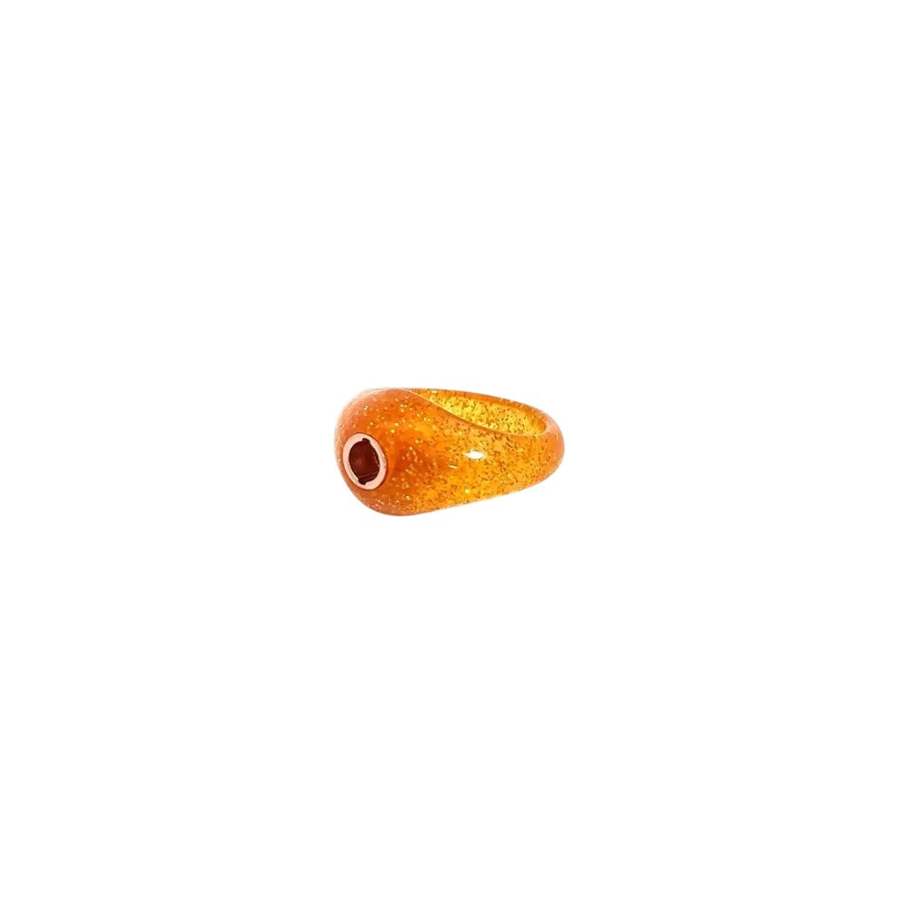 Gold Glitter Resin Ring Base