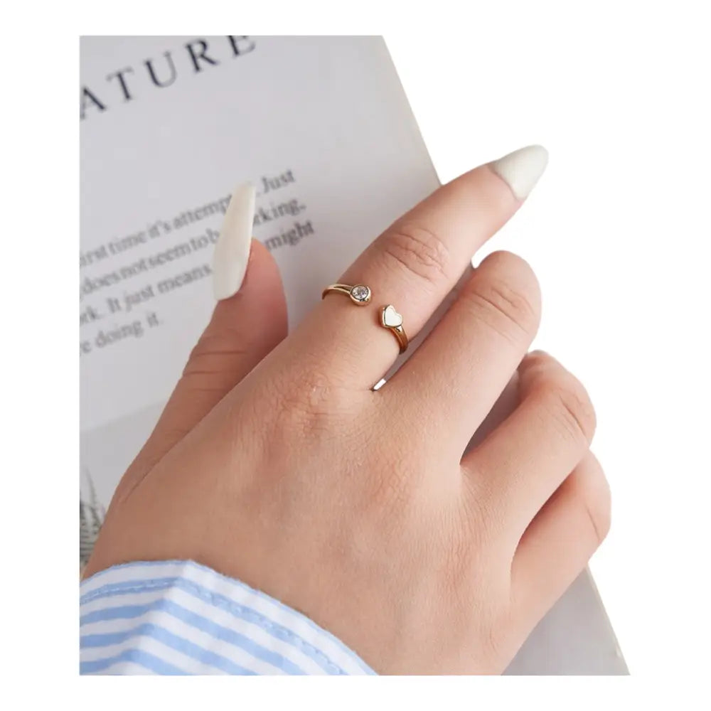 Heart Stone Ring Rings