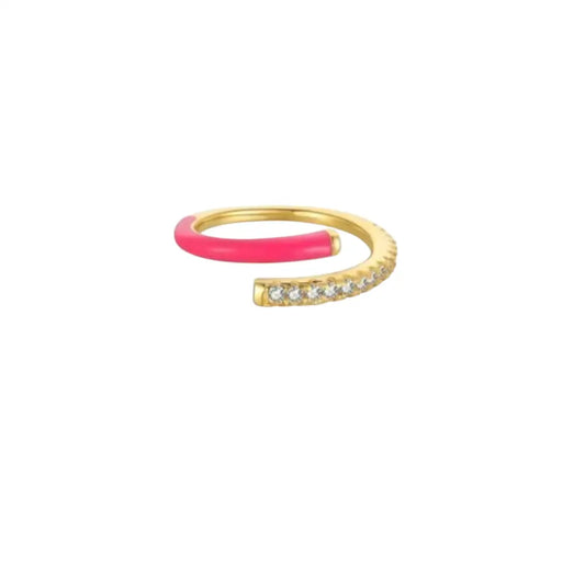 Hot Pink Twist Ring Rings