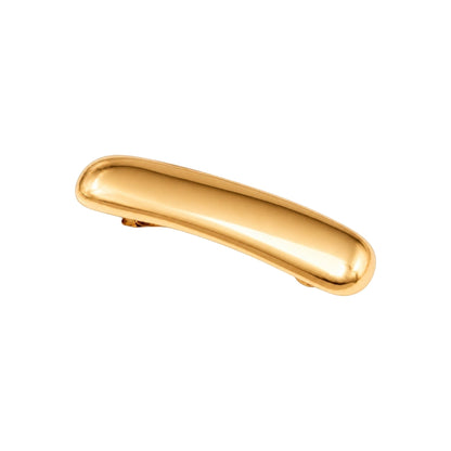 Large Gold Sleek Curve Hair Clip in 18ct Gold plated Stainless Steel with a smooth polished design