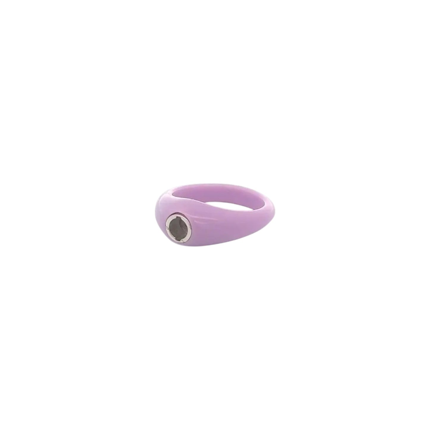 Lilac resin ring base designed for interchangeable ScanJewels with a glossy finish