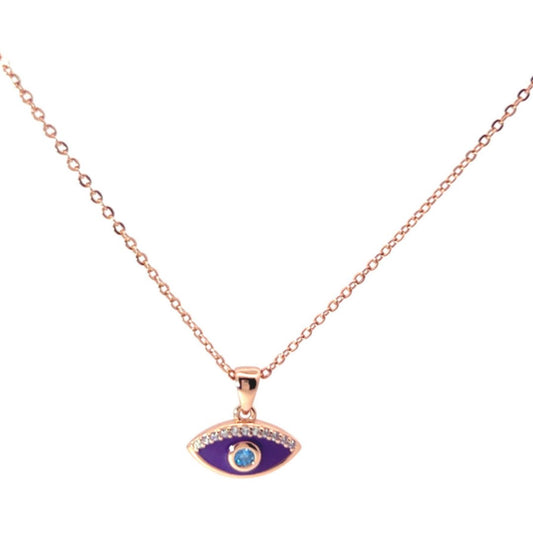 Purple Evil Eye Necklace