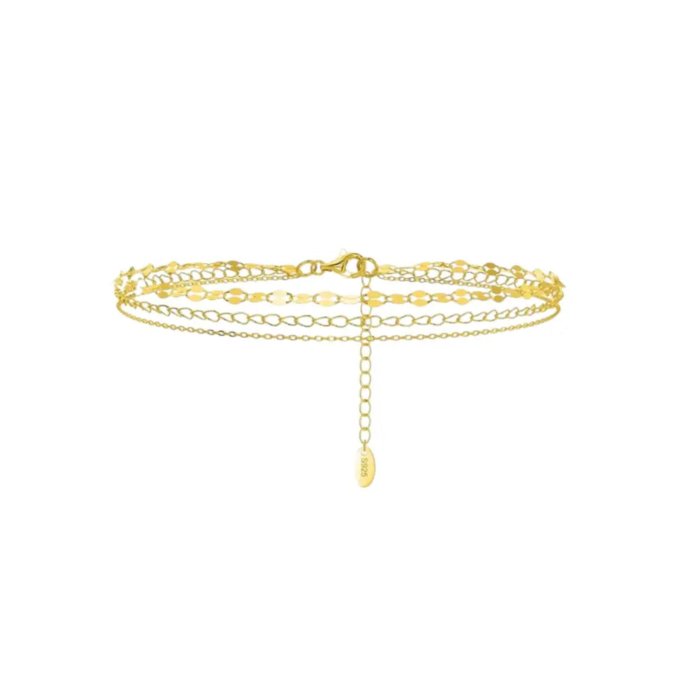 Multi Strand Layered Anklet Gold Anklets