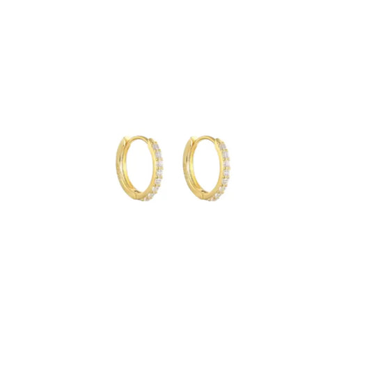 Pavé Shine Huggies Earrings