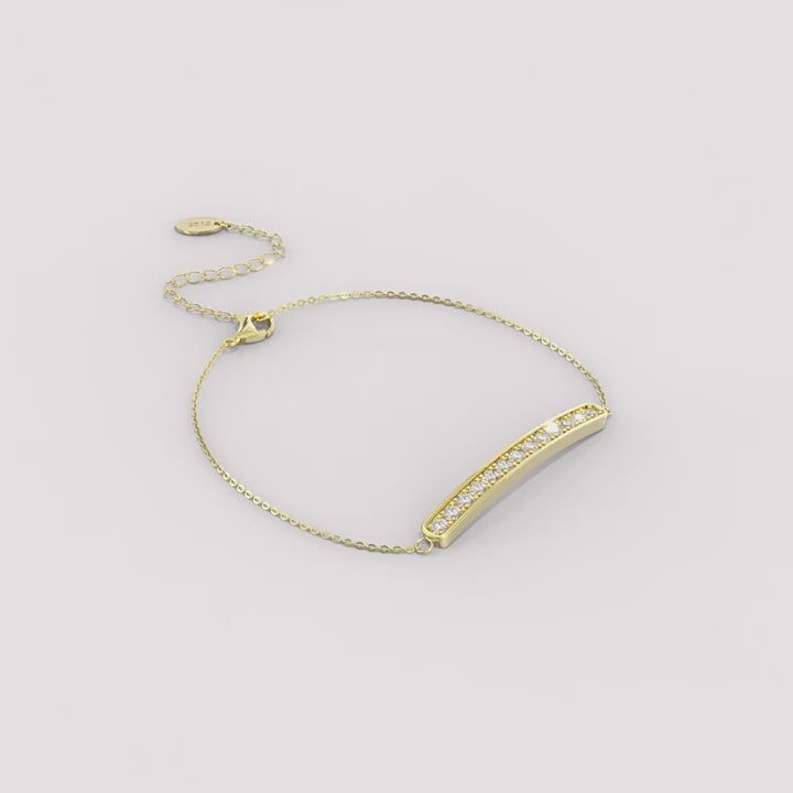 Sleek Pavé Bar Anklet 