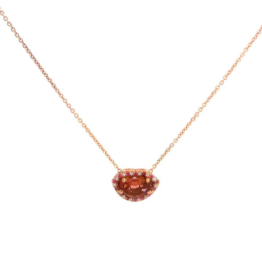 Rhodolite Lip Kiss Necklace Necklaces