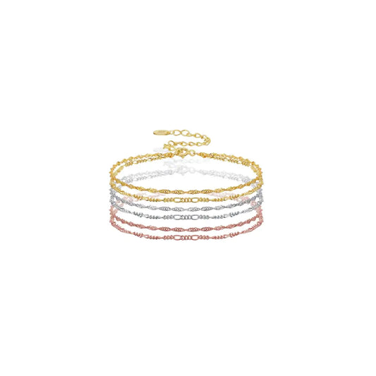 Rose Gold Layered Chains Bracelet Bracelets