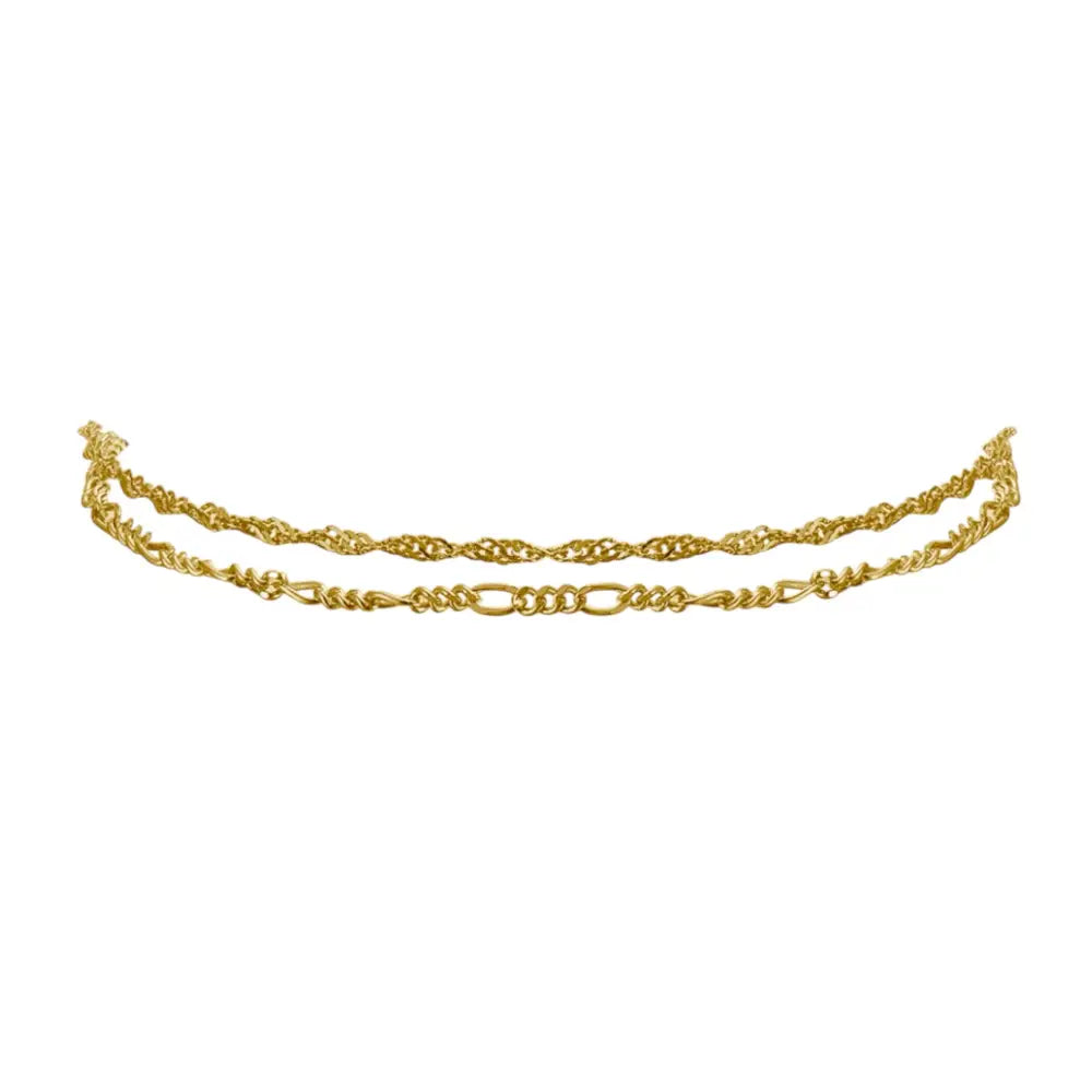 Rose Gold Layered Chains Bracelet Gold Bracelets