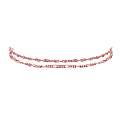 Rose Gold Layered Chains Bracelet Rose Gold Bracelets