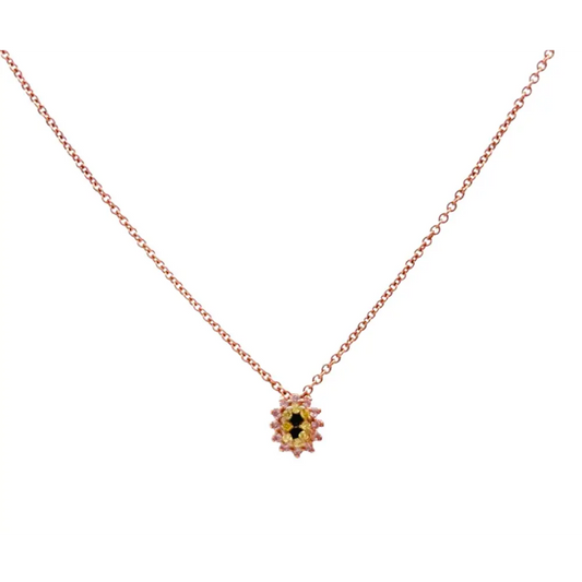 Rose Gold Oval Cluster Necklace Necklaces
