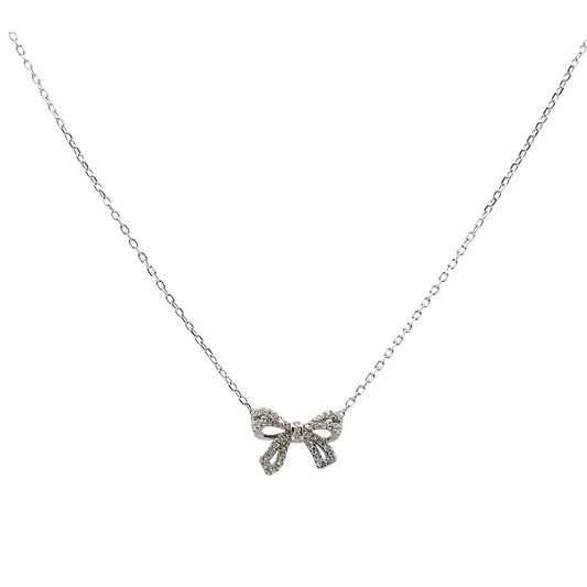 Shimmer Bow Necklace Necklaces