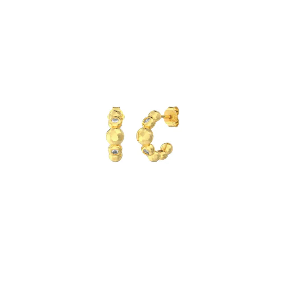 Shimmer Textured Earrings Gold Earrings