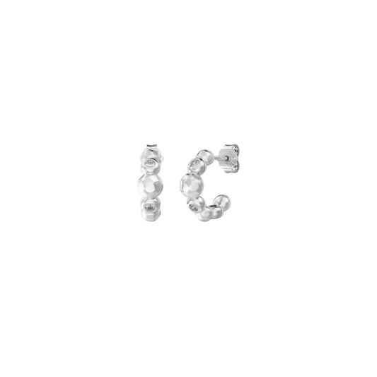 Shimmer Textured Earrings Silver Earrings