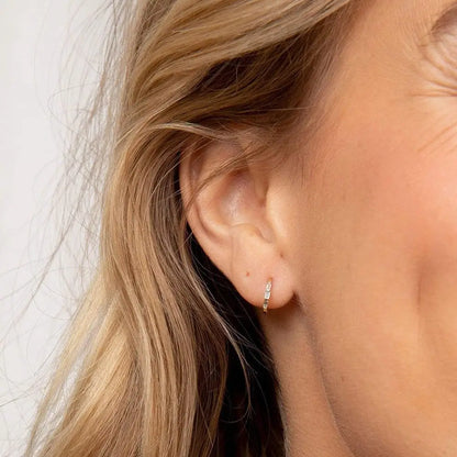 Sleek Baguette Hoops Earrings