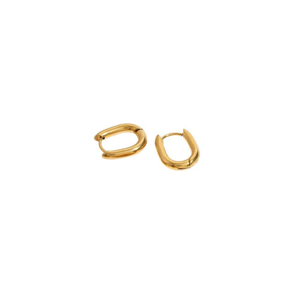 Sleek Elongated Hoops Earrings